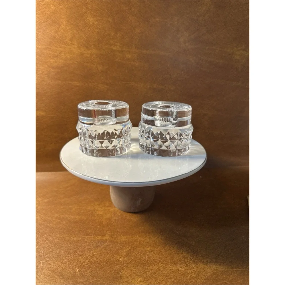 Vtg Orrefors crystal candle holder Ingeorg Lundin swedish 